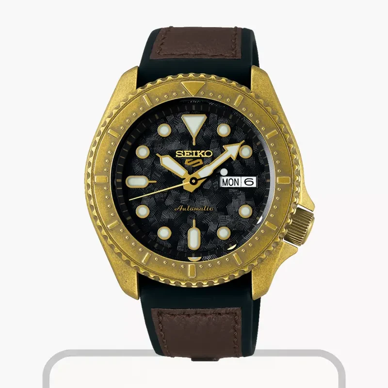 Seiko 5 Sports SKX Automatic Gold-Tone Men’s Watch- SRPE80K1